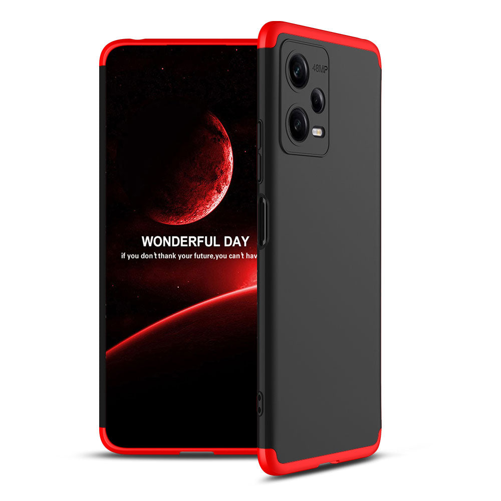 Xiaomi Redmi Note 12 5G Kılıf Zore Ays Kapak Siyah-Kırmızı