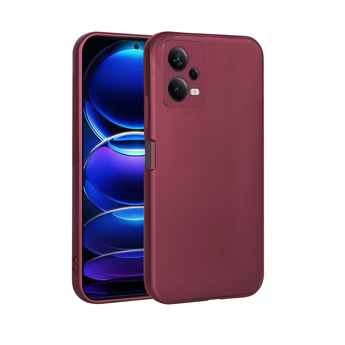 Xiaomi Redmi Note 12 5G Kılıf Zore Premier Silikon Kapak Mürdüm