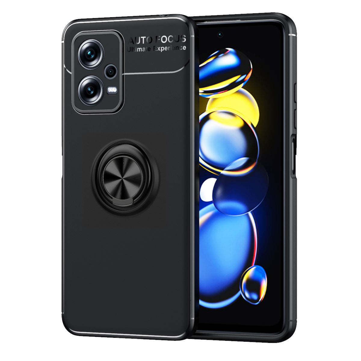Xiaomi Redmi Note 12 5G Kılıf Zore Ravel Silikon Kapak Siyah