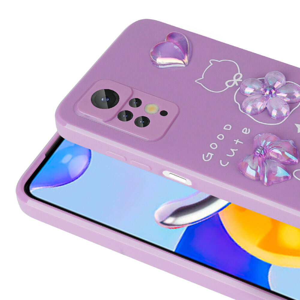 Xiaomi Redmi Note 12 Pro 4G Kılıf Kabartma Figürlü Parlak Zore Toys Silikon Kapak Açık Yeşil
