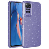 Xiaomi Redmi Note 12 Pro 4G Kılıf Kamera Korumalı Simli Lüks Zore Koton Kapak Mor
