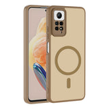 Xiaomi Redmi Note 12 Pro 4G Kılıf M-safe Şarj Özellikli Zore Babet Kapak Kahverengi