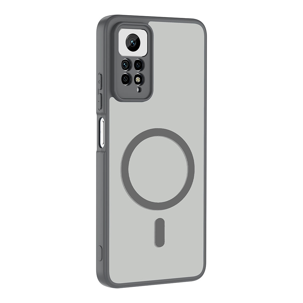 Xiaomi Redmi Note 12 Pro 4G Kılıf M-safe Şarj Özellikli Zore Babet Kapak Gri