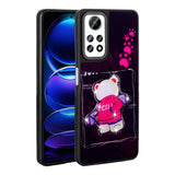 Xiaomi Redmi Note 12 Pro 4G Kılıf Parlayan Kabartmalı İkonik Figürlü Zore Amas Silikon Kapak Siyah