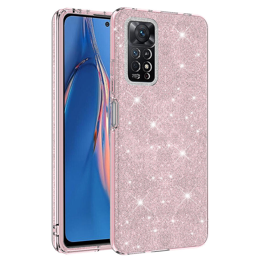 Xiaomi Redmi Note 12 Pro 4G Kılıf Zore Shining Silikon Gold