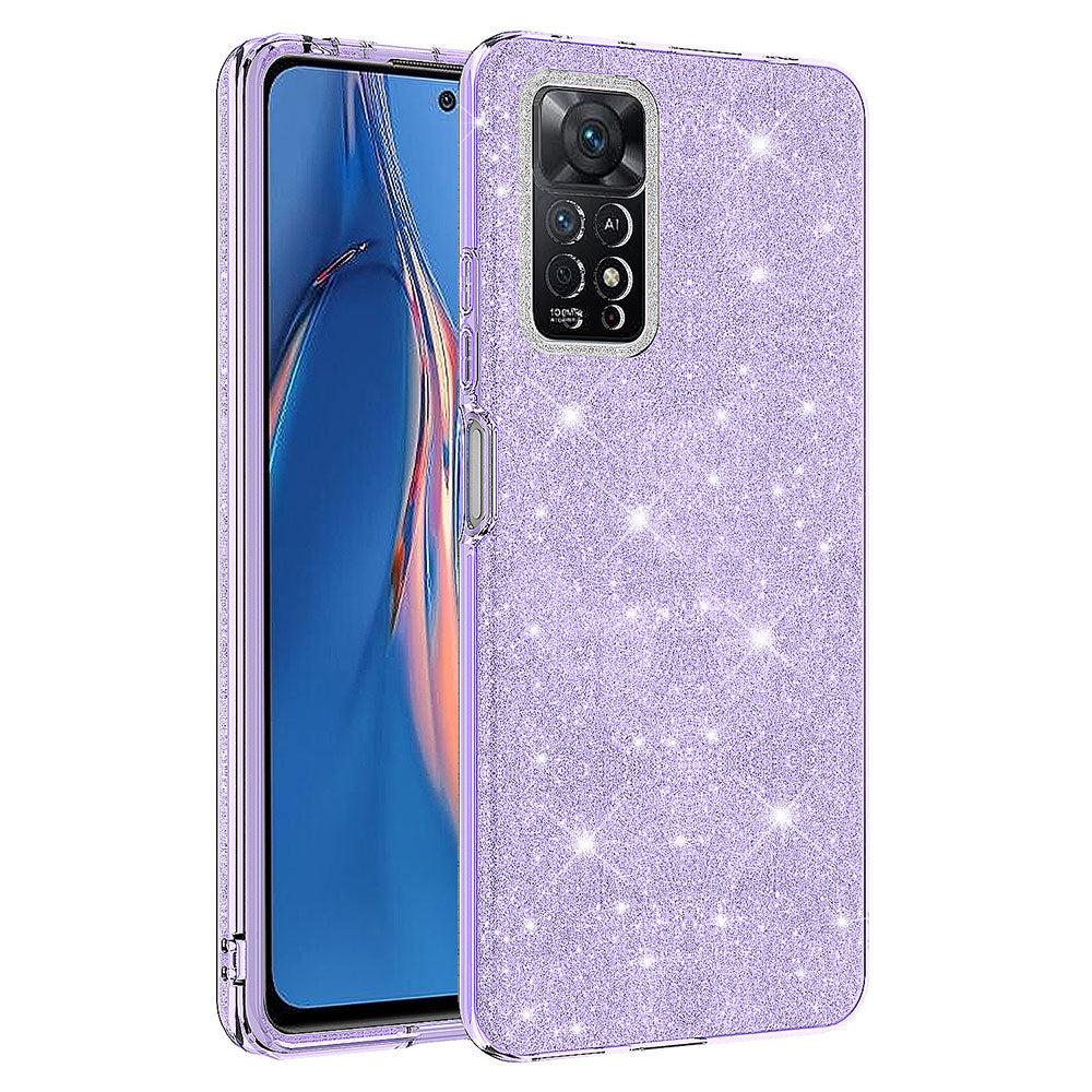 Xiaomi Redmi Note 12 Pro 4G Kılıf Zore Shining Silikon Mor