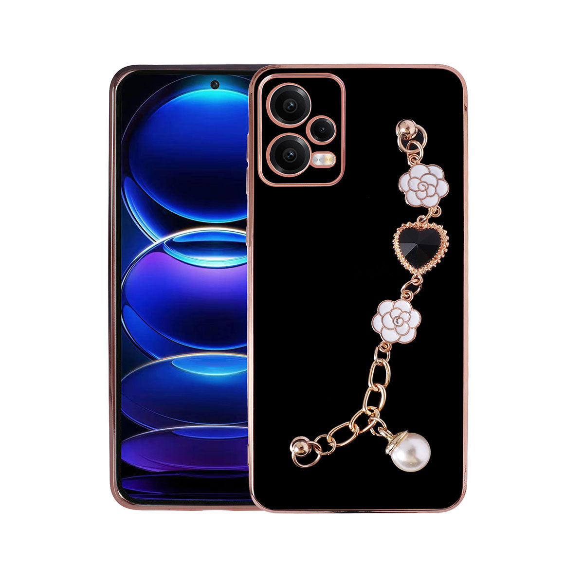 Xiaomi Redmi Note 12 Pro 5G Kılıf El Tutamaçlı Kamera Korumalı Zore Taka Silikon Kapak Siyah
