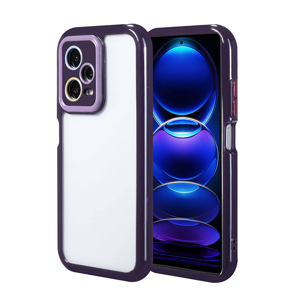 Xiaomi Redmi Note 12 Pro 5G Kılıf Kamera Korumalı Renkli Kenar ve Çerçeve Tasarımlı Zore Vitamin Kapak Yeşil