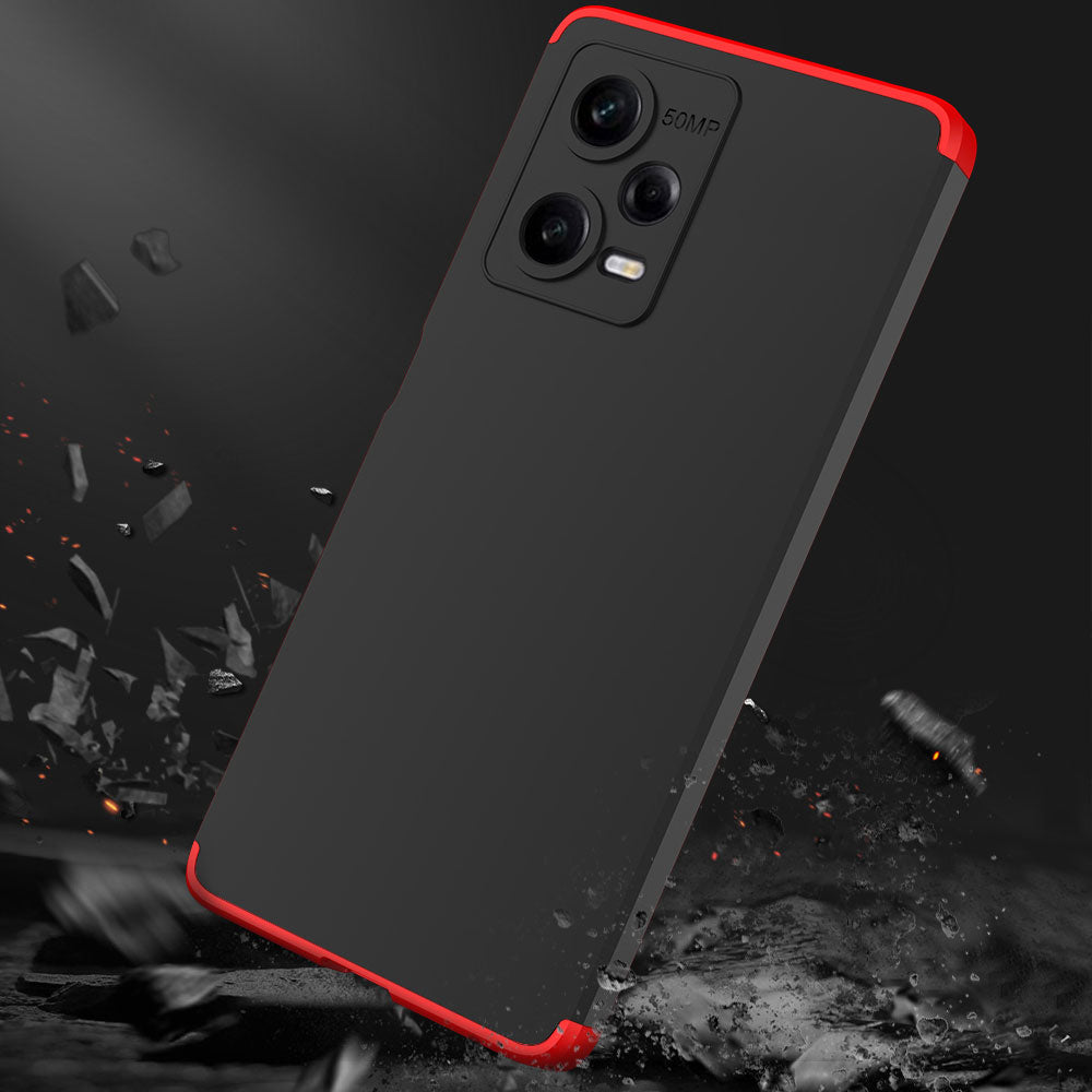 Xiaomi Redmi Note 12 Pro 5G Kılıf Zore Ays Kapak Siyah-Kırmızı