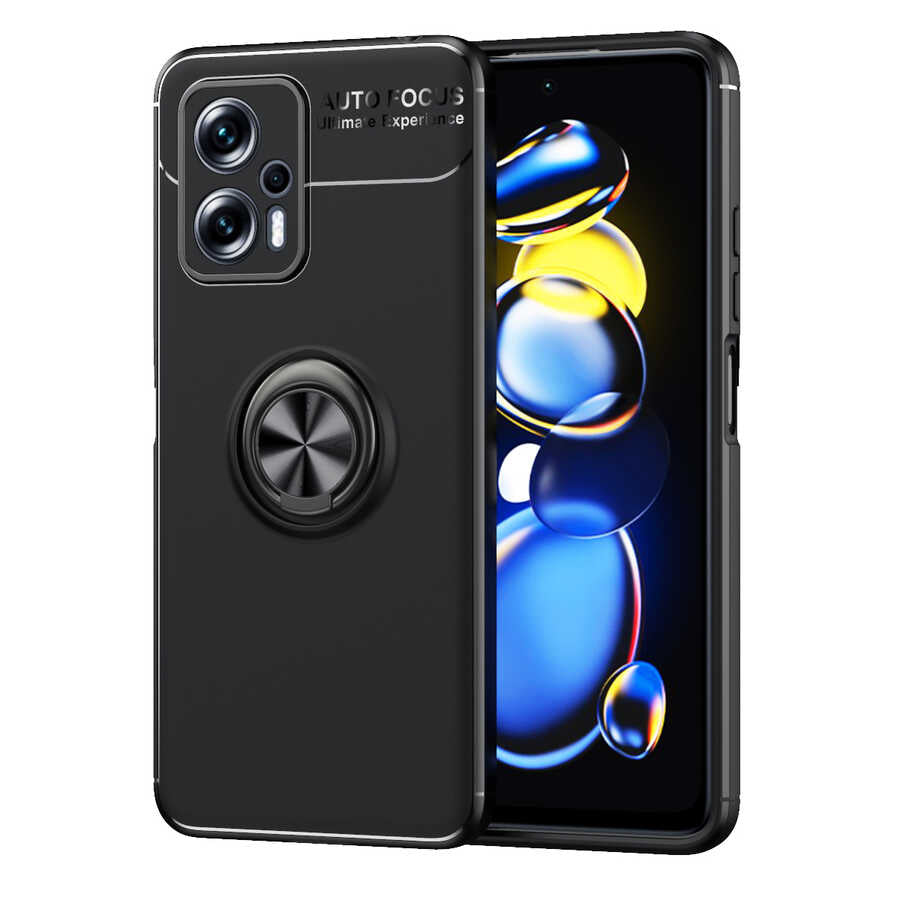 Xiaomi Redmi Note 12 Pro 5G Kılıf Zore Ravel Silikon Kapak Siyah