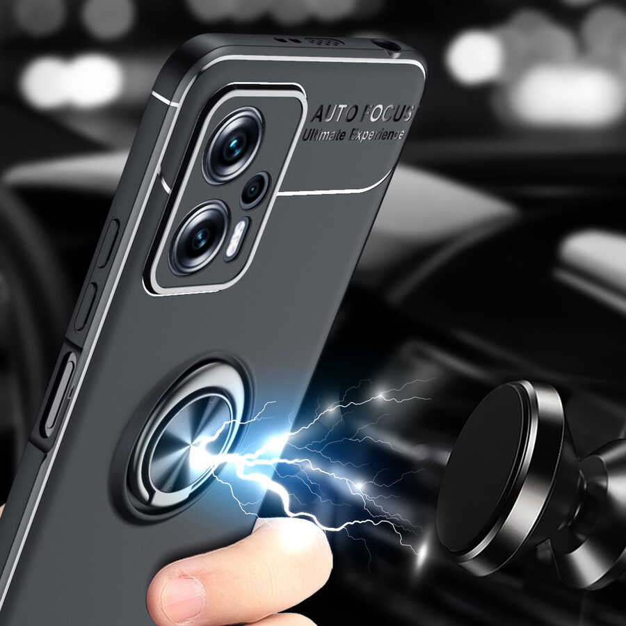 Xiaomi Redmi Note 12 Pro 5G Kılıf Zore Ravel Silikon Kapak Siyah