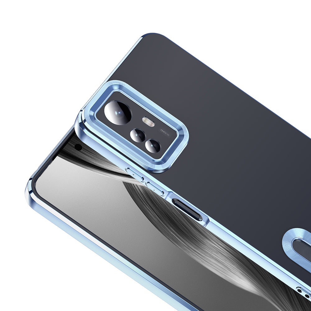 Xiaomi Redmi Note 12S Kılıf Kamera Korumalı Logo Gösteren Zore Omega Kapak Siyah