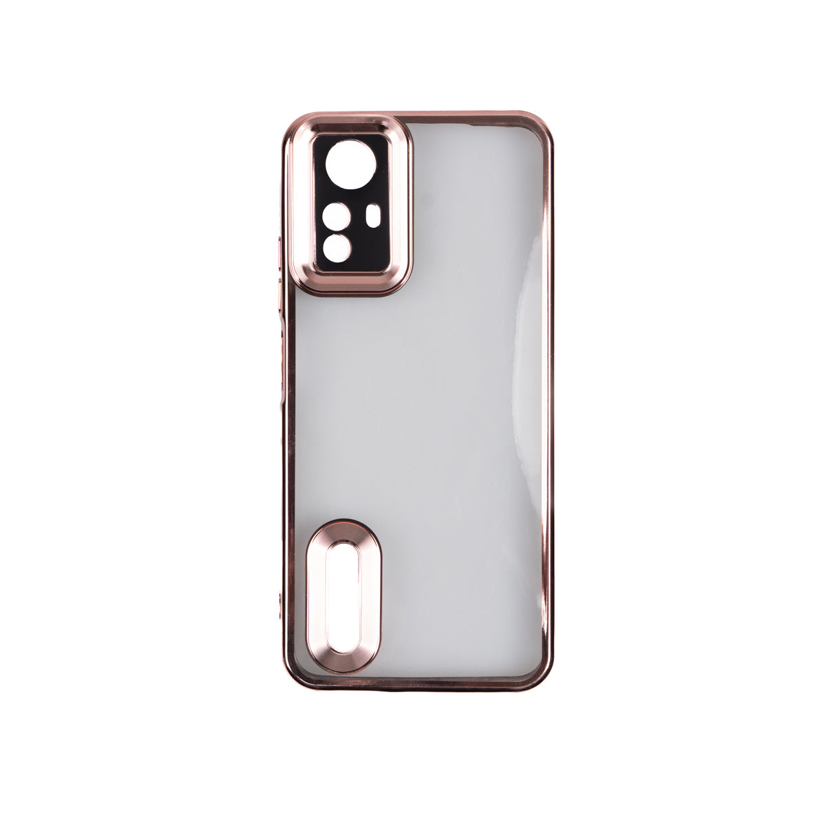 Xiaomi Redmi Note 12S Kılıf Kamera Korumalı Logo Gösteren Zore Omega Kapak Rose Gold