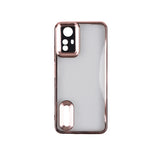 Xiaomi Redmi Note 12S Kılıf Kamera Korumalı Logo Gösteren Zore Omega Kapak Rose Gold