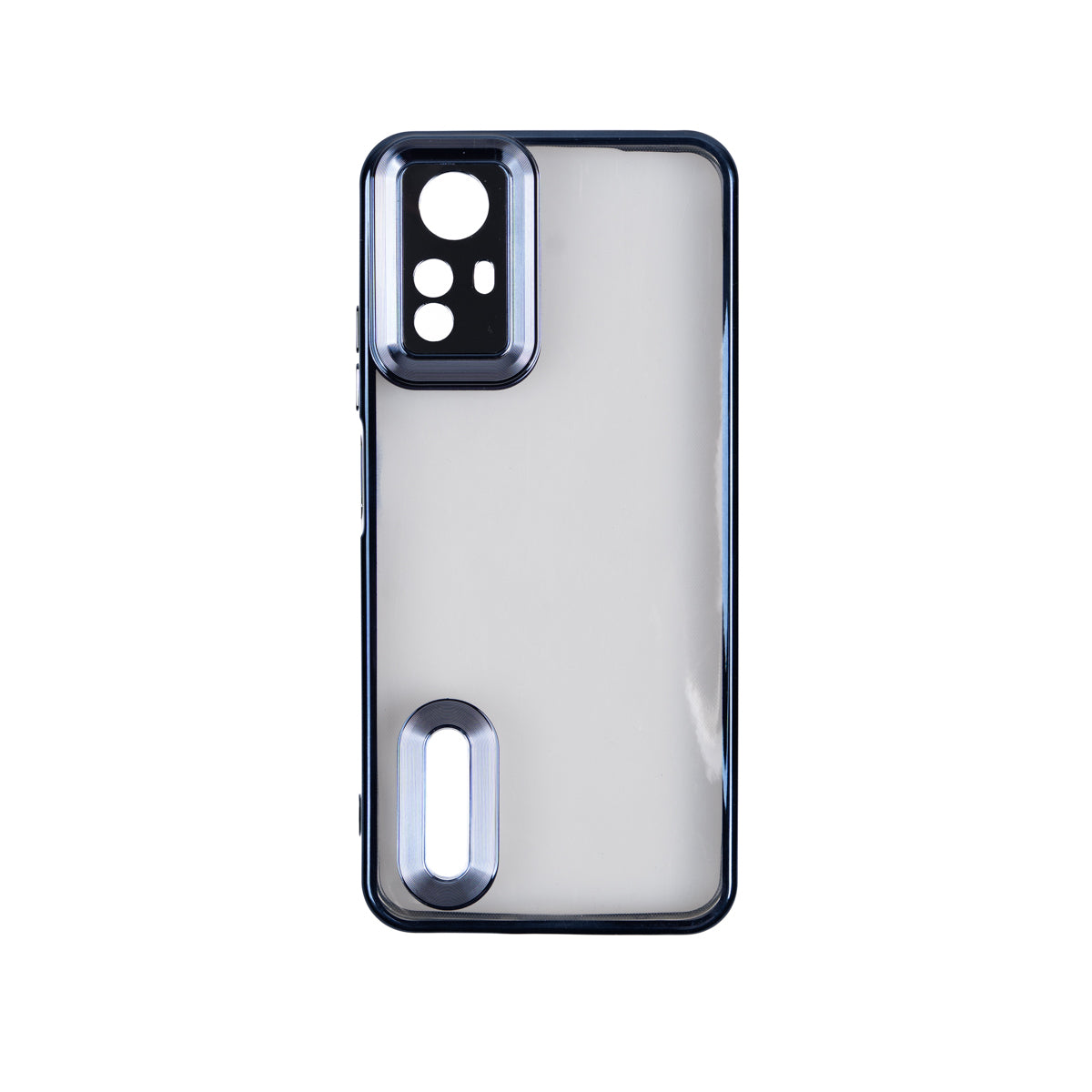 Xiaomi Redmi Note 12S Kılıf Kamera Korumalı Logo Gösteren Zore Omega Kapak Lacivert