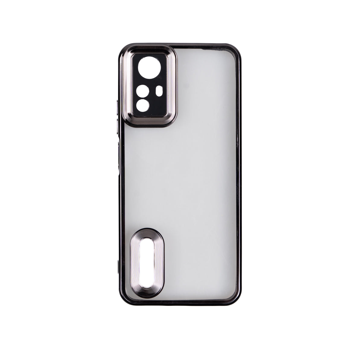 Xiaomi Redmi Note 12S Kılıf Kamera Korumalı Logo Gösteren Zore Omega Kapak Siyah