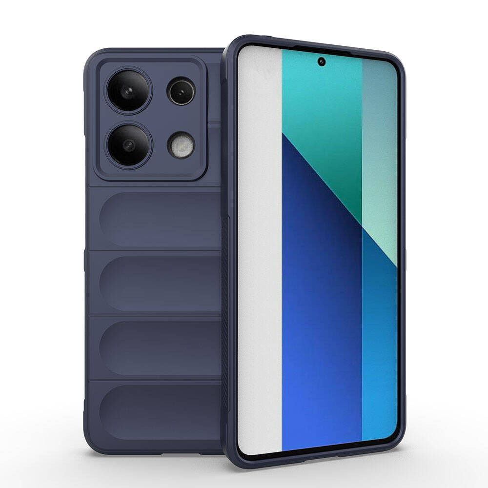 Xiaomi Redmi Note 13 4G Kılıf Esnek TPU Oyuklu Arka Yüzey Tasarımlı Zore Etnik Silikon Kapak Kırmızı