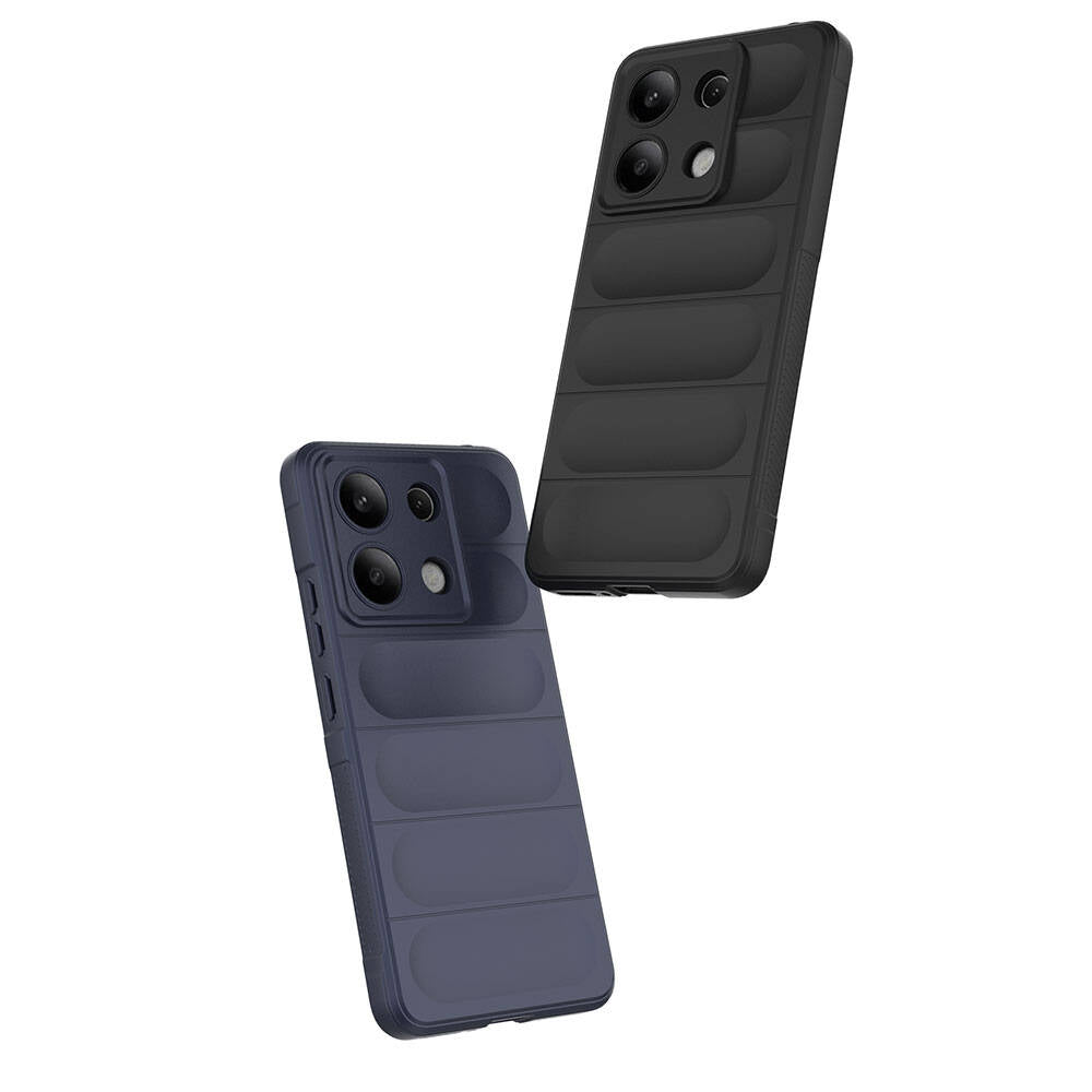 Xiaomi Redmi Note 13 4G Kılıf Esnek TPU Oyuklu Arka Yüzey Tasarımlı Zore Etnik Silikon Kapak Siyah
