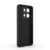 Xiaomi Redmi Note 13 4G Kılıf Esnek TPU Oyuklu Arka Yüzey Tasarımlı Zore Etnik Silikon Kapak Siyah