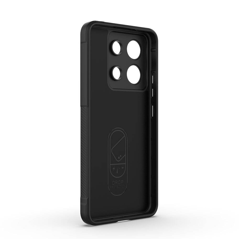 Xiaomi Redmi Note 13 4G Kılıf Esnek TPU Oyuklu Arka Yüzey Tasarımlı Zore Etnik Silikon Kapak Siyah