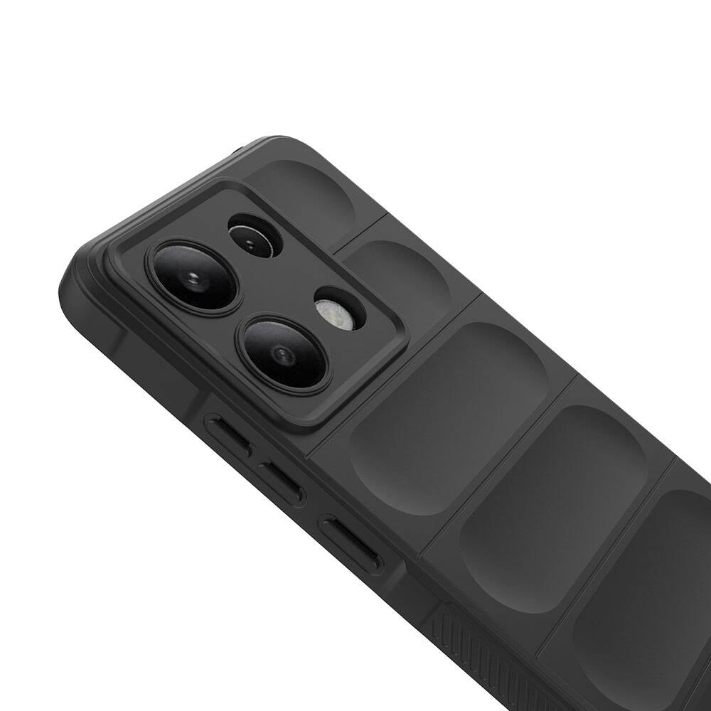 Xiaomi Redmi Note 13 4G Kılıf Esnek TPU Oyuklu Arka Yüzey Tasarımlı Zore Etnik Silikon Kapak Kırmızı