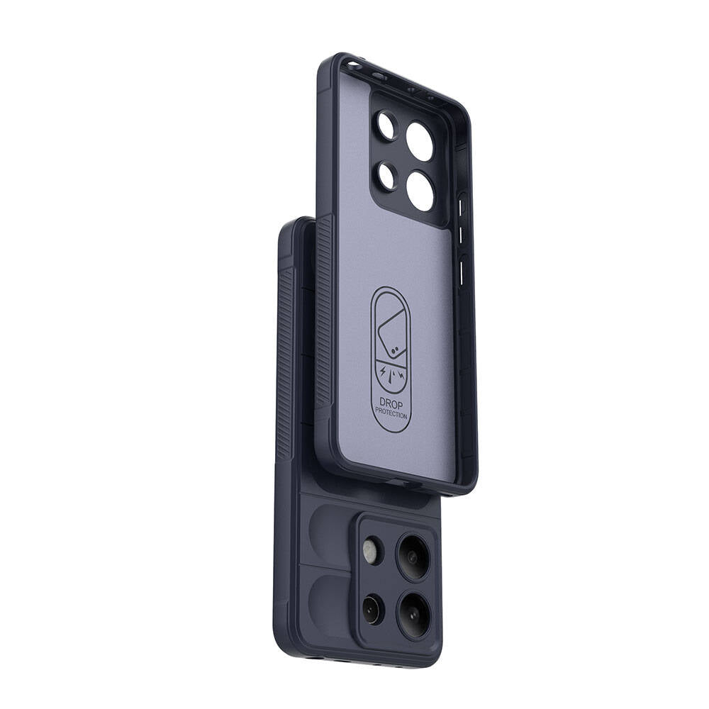 Xiaomi Redmi Note 13 4G Kılıf Esnek TPU Oyuklu Arka Yüzey Tasarımlı Zore Etnik Silikon Kapak Siyah