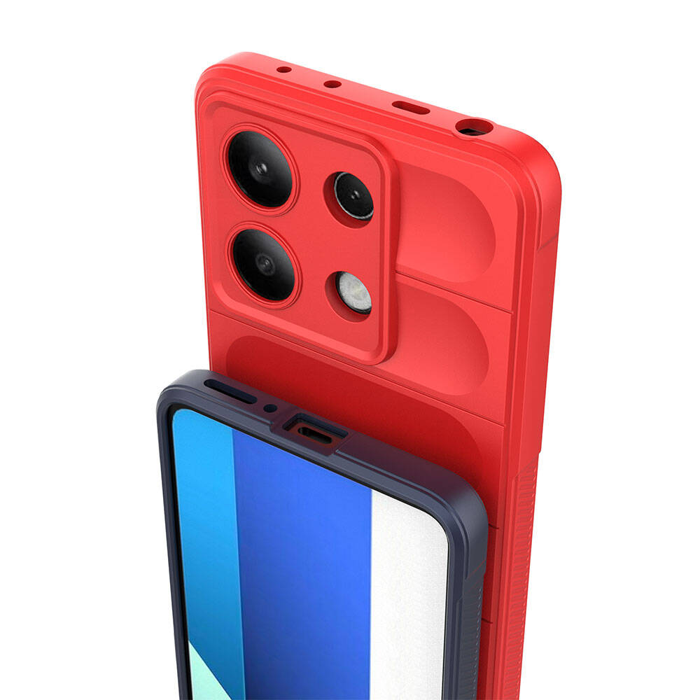 Xiaomi Redmi Note 13 4G Kılıf Esnek TPU Oyuklu Arka Yüzey Tasarımlı Zore Etnik Silikon Kapak Siyah