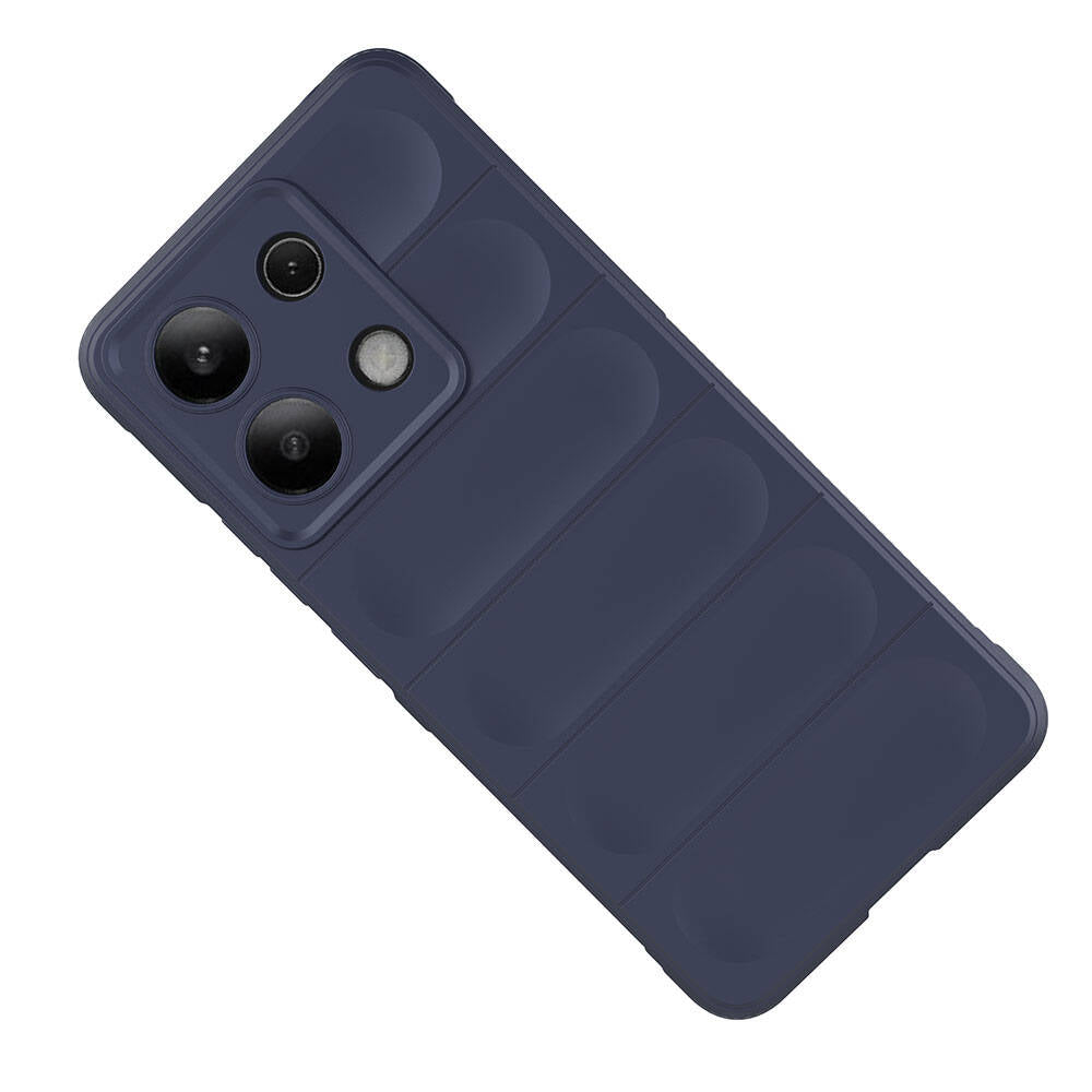 Xiaomi Redmi Note 13 4G Kılıf Esnek TPU Oyuklu Arka Yüzey Tasarımlı Zore Etnik Silikon Kapak Siyah