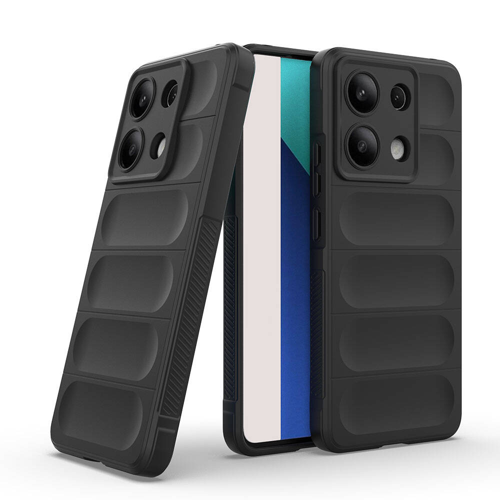 Xiaomi Redmi Note 13 4G Kılıf Esnek TPU Oyuklu Arka Yüzey Tasarımlı Zore Etnik Silikon Kapak Kırmızı