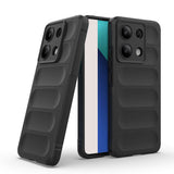 Xiaomi Redmi Note 13 4G Kılıf Esnek TPU Oyuklu Arka Yüzey Tasarımlı Zore Etnik Silikon Kapak Siyah
