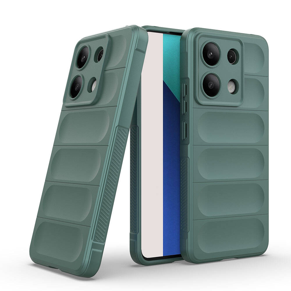 Xiaomi Redmi Note 13 4G Kılıf Esnek TPU Oyuklu Arka Yüzey Tasarımlı Zore Etnik Silikon Kapak Kırmızı