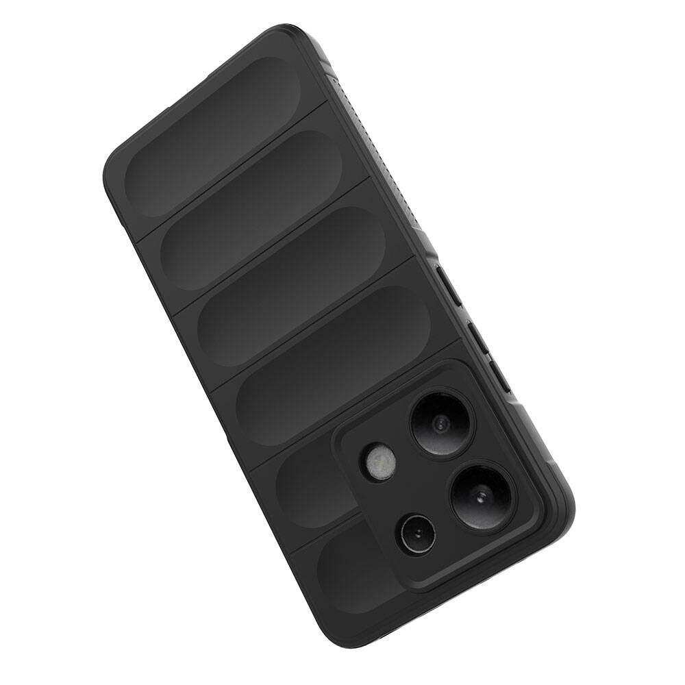 Xiaomi Redmi Note 13 4G Kılıf Esnek TPU Oyuklu Arka Yüzey Tasarımlı Zore Etnik Silikon Kapak Siyah