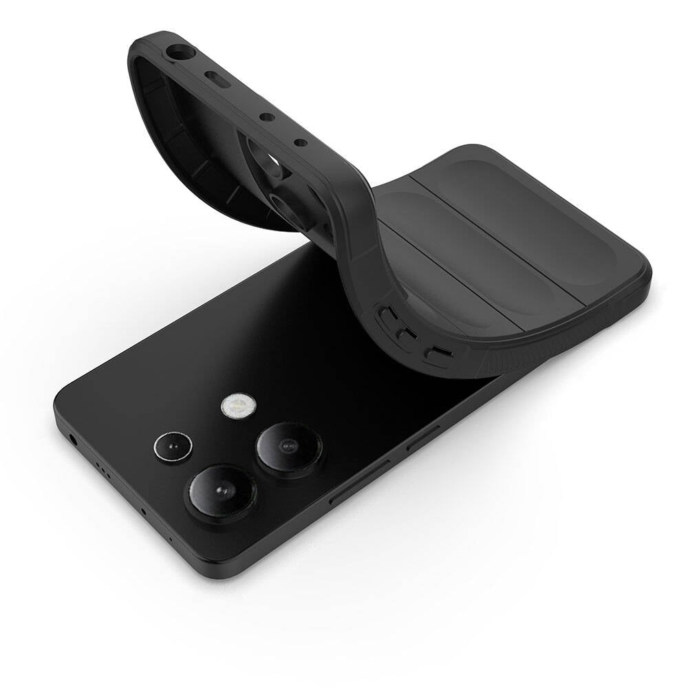 Xiaomi Redmi Note 13 4G Kılıf Esnek TPU Oyuklu Arka Yüzey Tasarımlı Zore Etnik Silikon Kapak Kırmızı