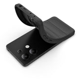 Xiaomi Redmi Note 13 4G Kılıf Esnek TPU Oyuklu Arka Yüzey Tasarımlı Zore Etnik Silikon Kapak Siyah