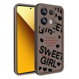 Xiaomi Redmi Note 13 4G Kılıf Kamera Korumalı Baskılı Arka Yüzey Zore Klas Kapak Koyu Kahve