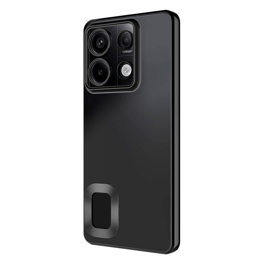 Xiaomi Redmi Note 13 4G Kılıf Kamera Korumalı Logo Gösteren Zore Omega Kapak Gümüş