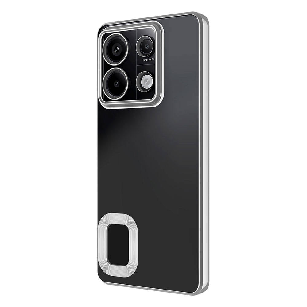Xiaomi Redmi Note 13 4G Kılıf Kamera Korumalı Logo Gösteren Zore Omega Kapak Siyah