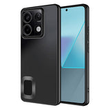 Xiaomi Redmi Note 13 4G Kılıf Kamera Korumalı Logo Gösteren Zore Omega Kapak Siyah