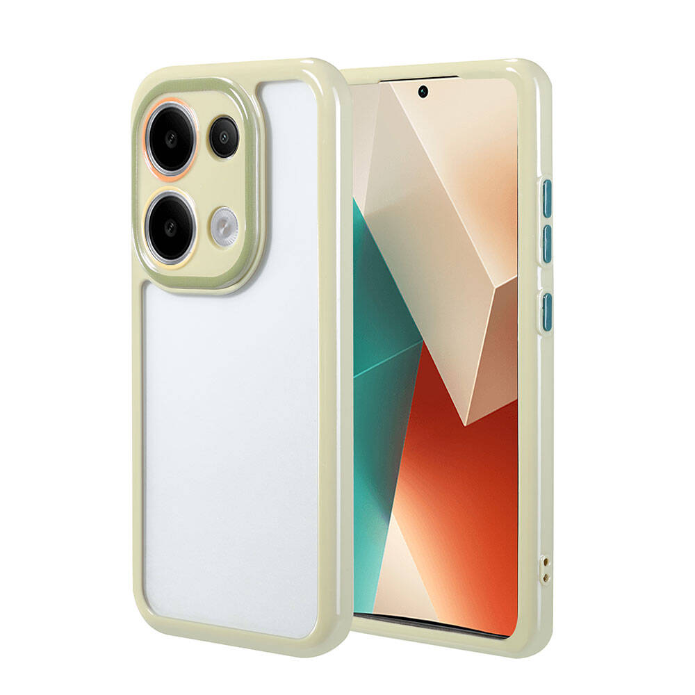 Xiaomi Redmi Note 13 4G Kılıf Kamera Korumalı Renkli Kenar ve Çerçeve Tasarımlı Zore Vitamin Kapak Mürdüm