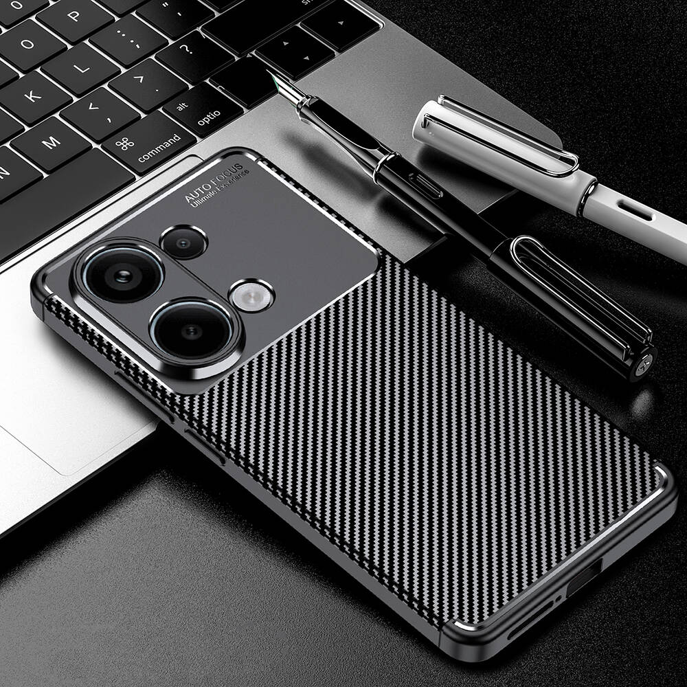 Xiaomi Redmi Note 13 4G Kılıf Zore Negro Silikon Kapak Siyah