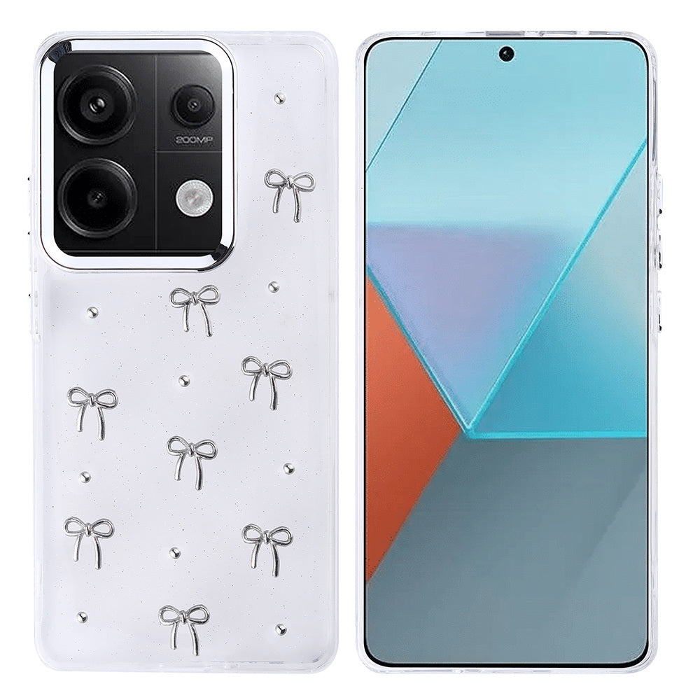 Xiaomi Redmi Note 13 Pro 4G Kılıf Airbag Tasarımlı Simli Şeffaf Zore Kutup Kapak Fiyonk