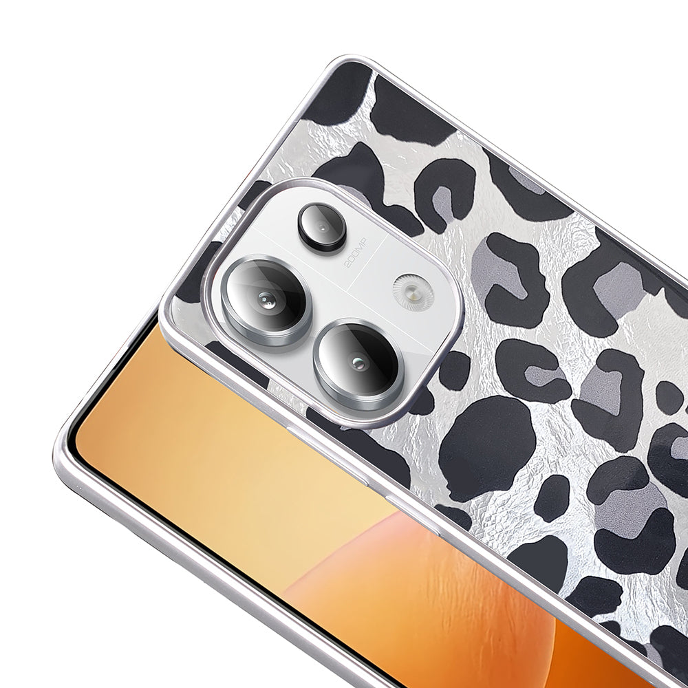 Xiaomi Redmi Note 13 Pro 4G Kılıf Desenli Zore Mep Kapak Gold Leopar