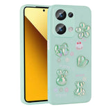 Xiaomi Redmi Note 13 Pro 4G Kılıf Kabartma Figürlü Parlak Zore Toys Silikon Kapak Pembe