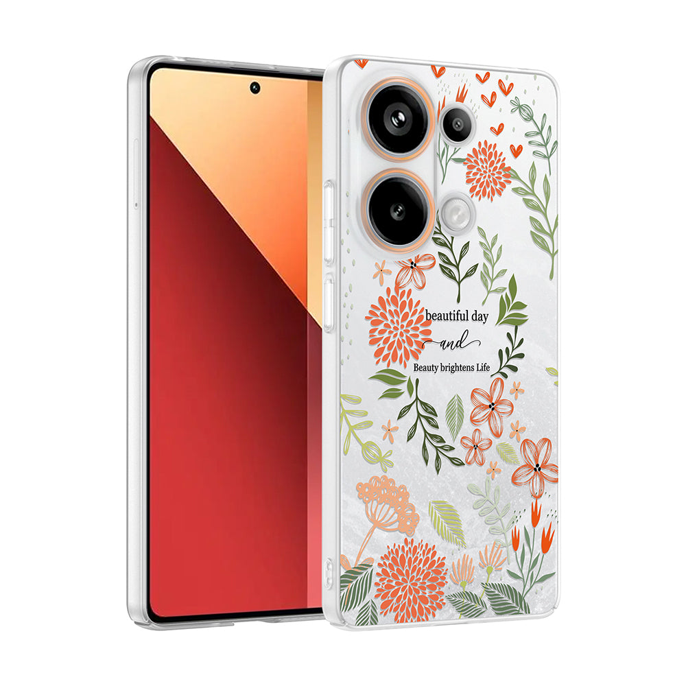 Xiaomi Redmi Note 13 Pro 4G Kılıf Kamera Korumalı Desenli Zore Klip Kapak Beautiful