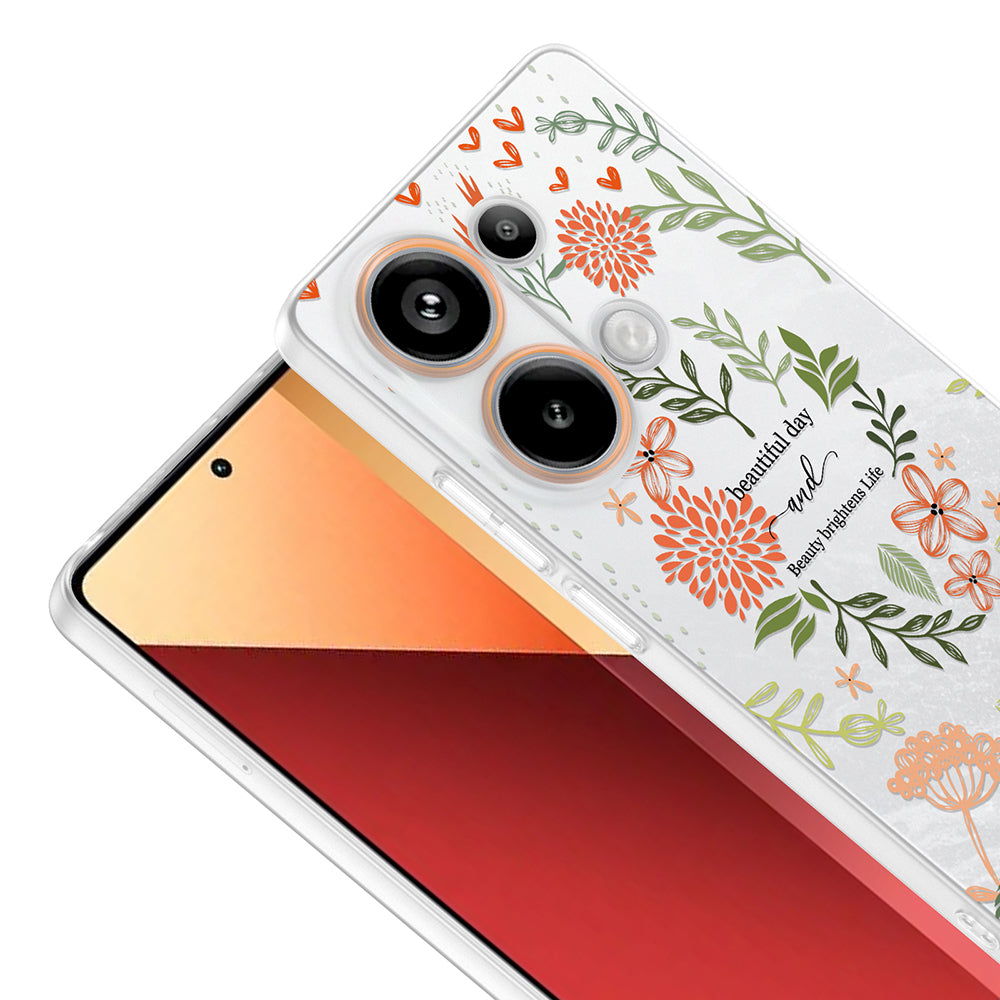 Xiaomi Redmi Note 13 Pro 4G Kılıf Kamera Korumalı Desenli Zore Klip Kapak Beautiful