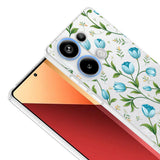 Xiaomi Redmi Note 13 Pro 4G Kılıf Kamera Korumalı Desenli Zore Klip Kapak Mavi Lale
