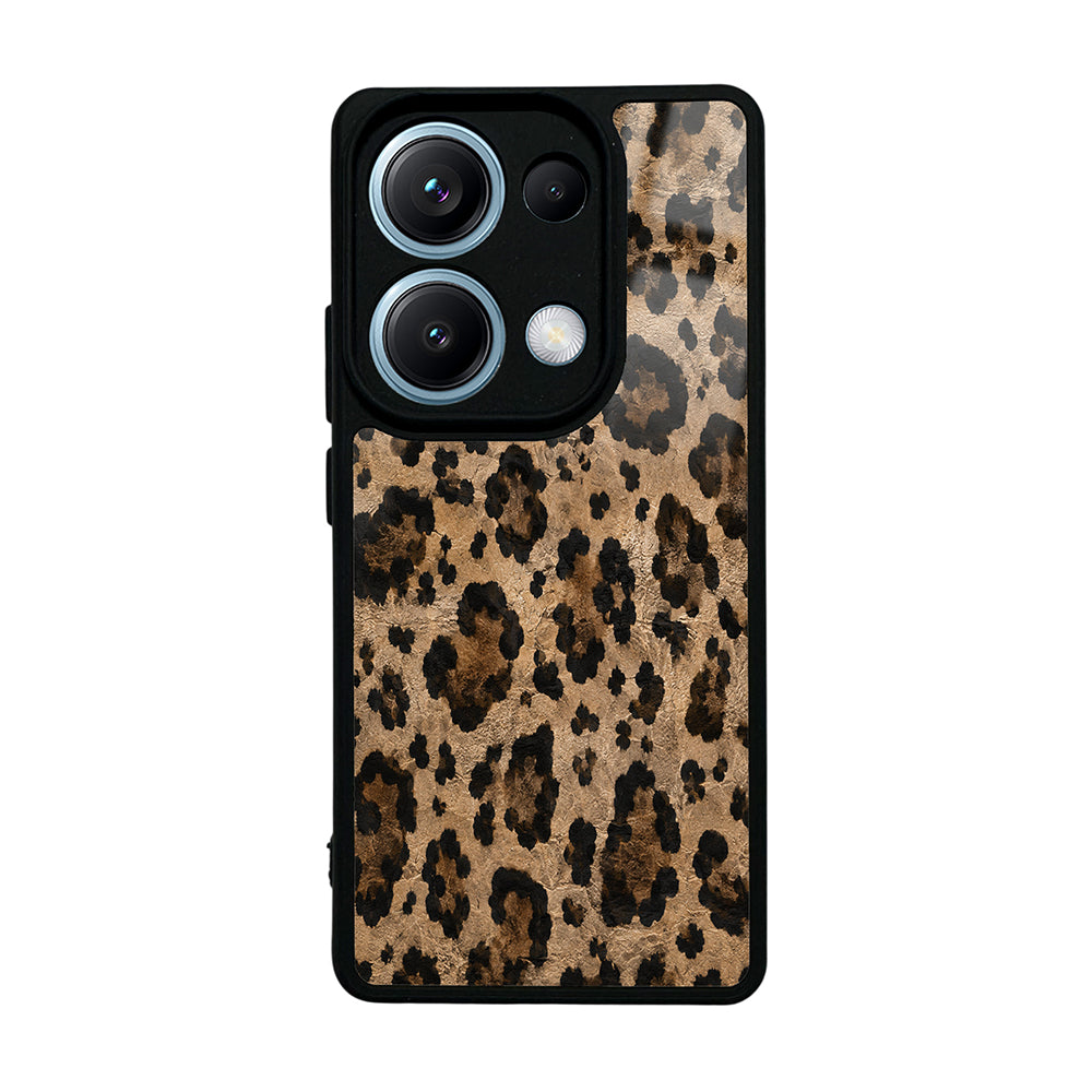 Xiaomi Redmi Note 13 Pro 4G Kılıf Kamera Korumalı Desenli Zore Lusi Kapak Kahve Leopar