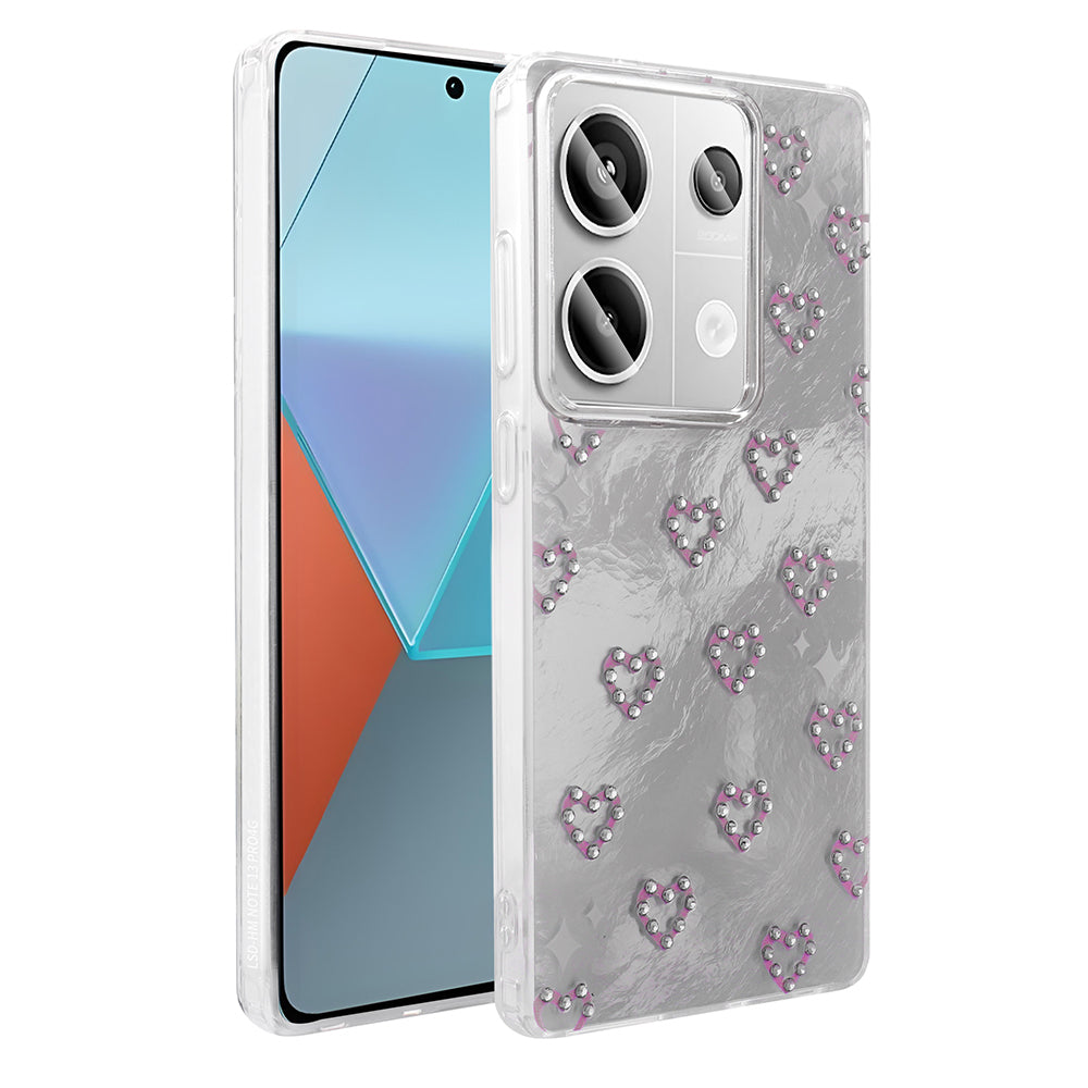 Xiaomi Redmi Note 13 Pro 4G Kılıf Kamera Korumalı Figürlü Zore Ponti Silikon Kapak Lila