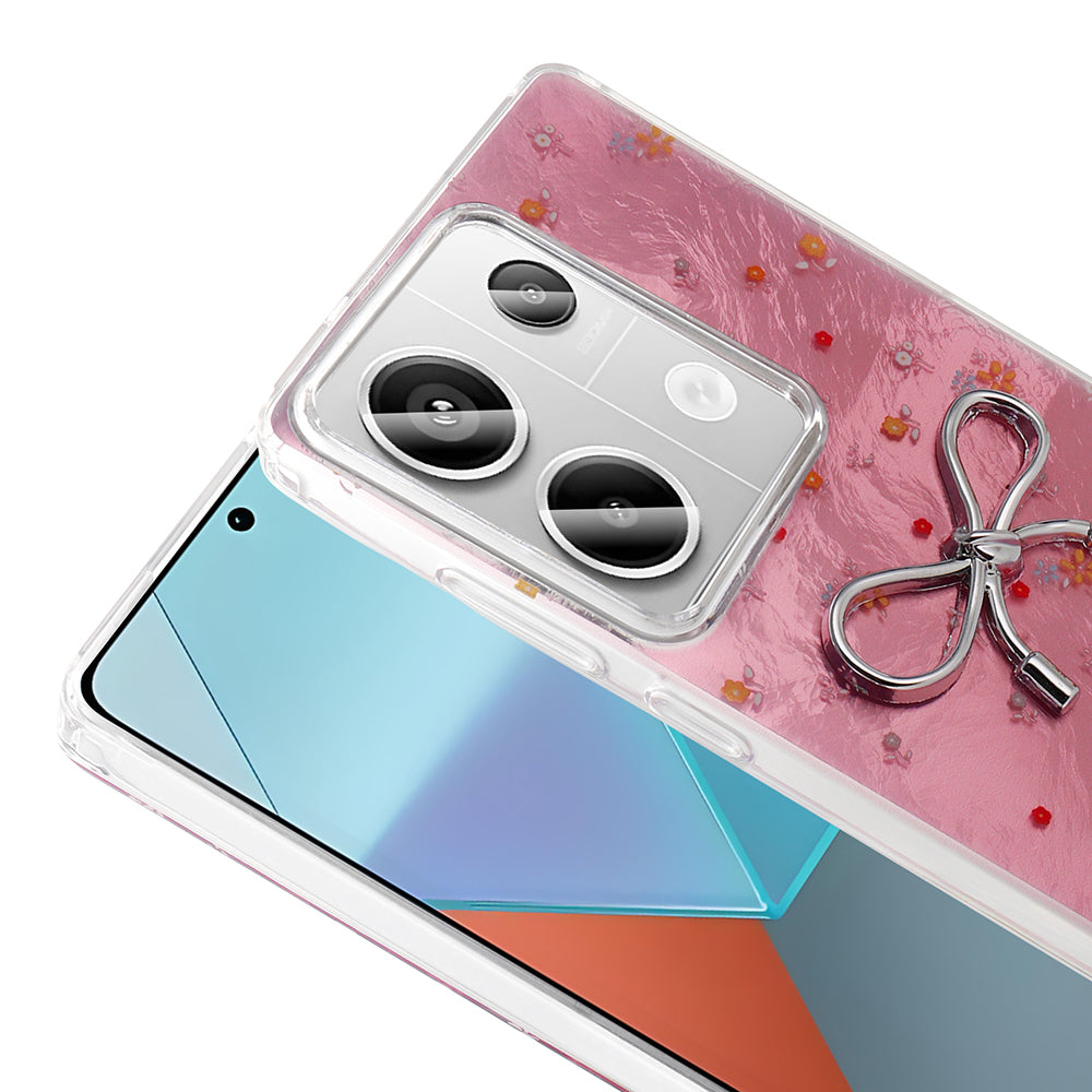 Xiaomi Redmi Note 13 Pro 4G Kılıf Kamera Korumalı Figürlü Zore Ponti Silikon Kapak Beyaz