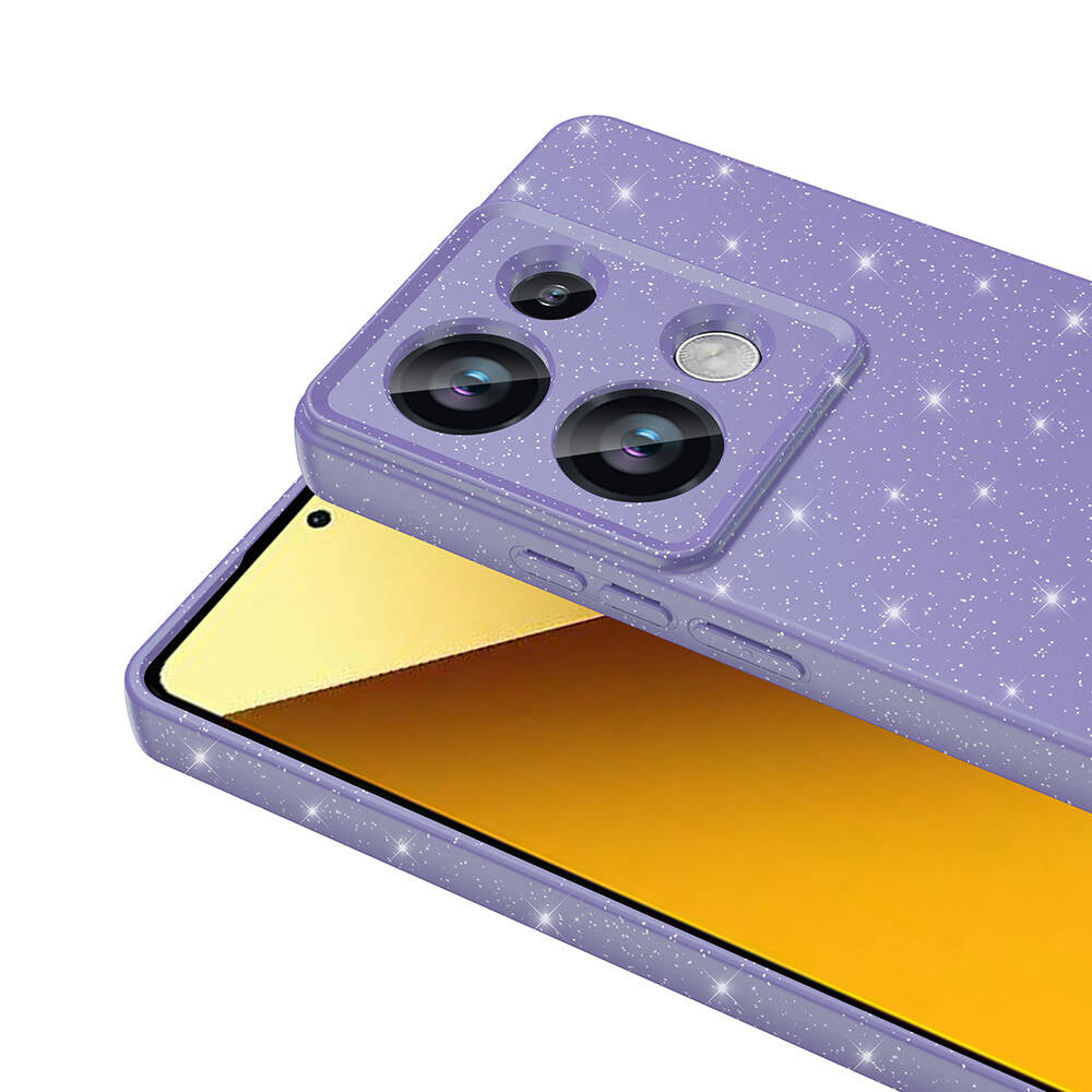 Xiaomi Redmi Note 13 Pro 4G Kılıf Kamera Korumalı Simli Lüks Zore Koton Kapak Gümüş
